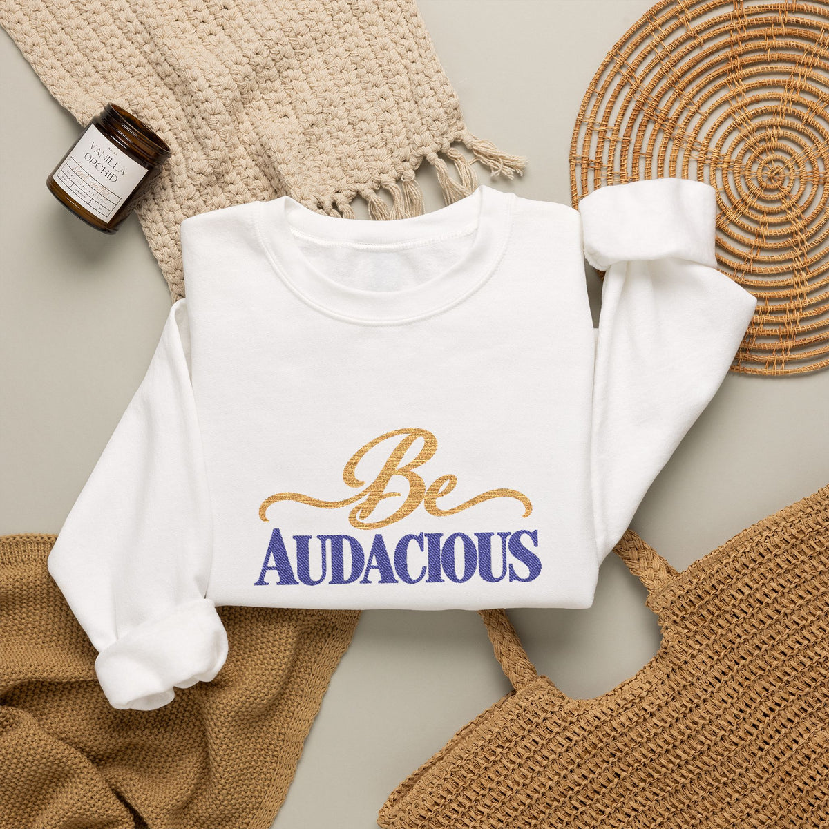 Be Audacious Glitter Sweatshirt